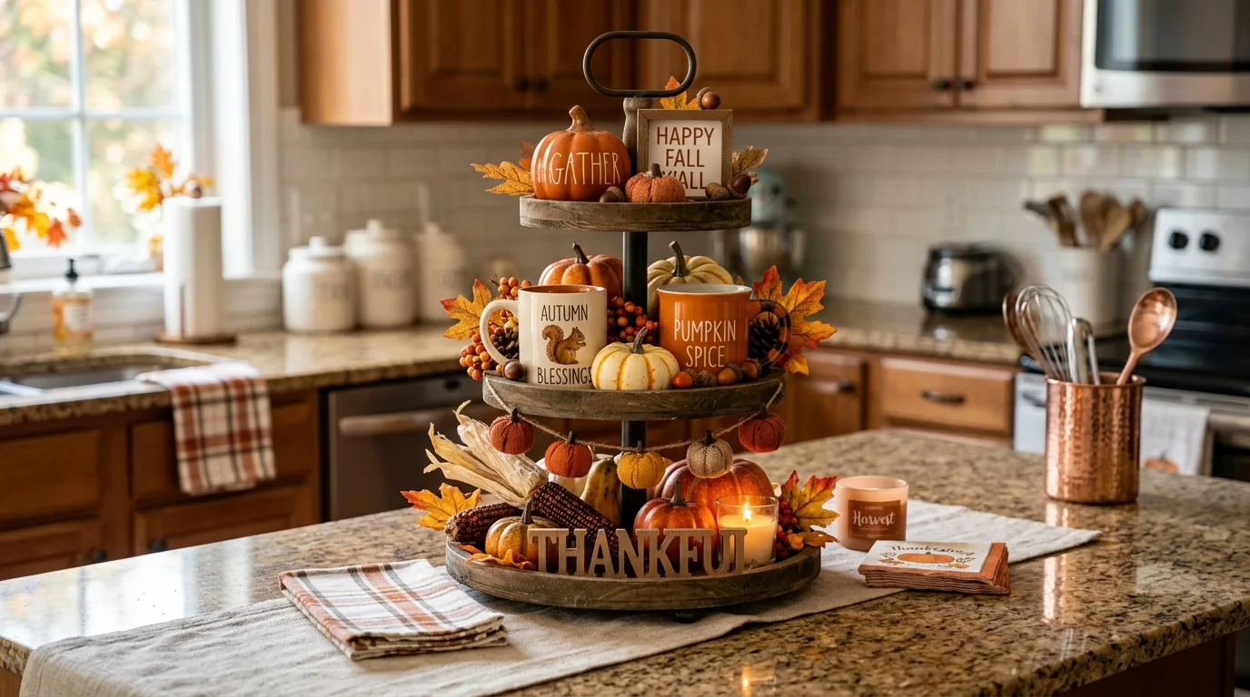 Thanksgiving tray on a kitchen counter